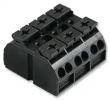 862-503: Panel Mount Barrier Terminal Block, 2 Row, 3 Ways, 20 AWG, 12 AWG, 12 mm, 32 A