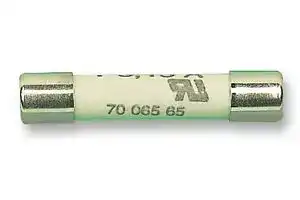 70-065-65/0.5A: Fuse, Cartridge, Time Delay, 500 mA, 500 V, 6.3mm x 32mm, 1/4" x 1-1/4", 70-065-65 Series