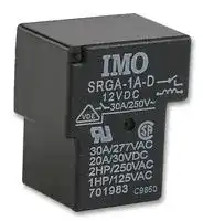 SRGA-1A-SL-12VDC: General Purpose Relay, SRG Series, Power, Non Latching, SPST-NO, 12 VDC, 30 A