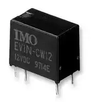 EV1N-C-WL-12VDC: Signal Relay, 12 VDC, SPDT, 1 A, EV1N Series, Through Hole, DC Sensitive