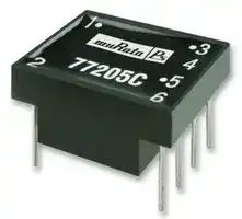 77208C: Pulse Transformer, PCB, 1:1:1, 16.3 mH, 3.6 ohm, 482 Vµs, 2.5 kV, 77208C Series