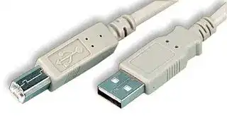 1487587-1: USB Cable, Type A Plug to Type B Plug, 1 m, 3.28 ft, USB 2.0, White