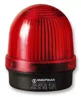 20010000: Beacon, Permanent; Red, Steady, 7W, 230VAC/VDC, IP65, 57mm Dia., 66mm Height
