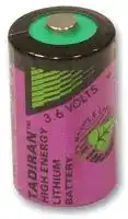 SL-350S: Battery, 3.6 V, 1/2AA, Lithium Thionyl Chloride, 1.2 Ah, Raised Positive and Flat Negative, 1