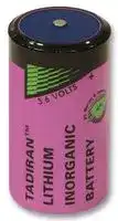SL-2780/S: Battery, 3.6 V, D, Lithium Thionyl Chloride, 19 Ah, Raised Positive and Flat Negative, 1
