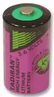 SL-750/S: Battery, 3.6 V, 1/2AA, Lithium Thionyl Chloride, 1.1 Ah, Raised Positive and Flat Negative, 1