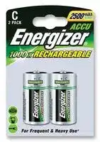 626148: Rechargeable Battery, Pack of 2, 1.2 V, Nickel Metal Hydride, 2.5 Ah, C