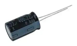 400PX22MEFC12.5X20: ALUMINUM ELECTROLYTIC CAPACITOR, 22UF, 400V, 20%, RADIAL